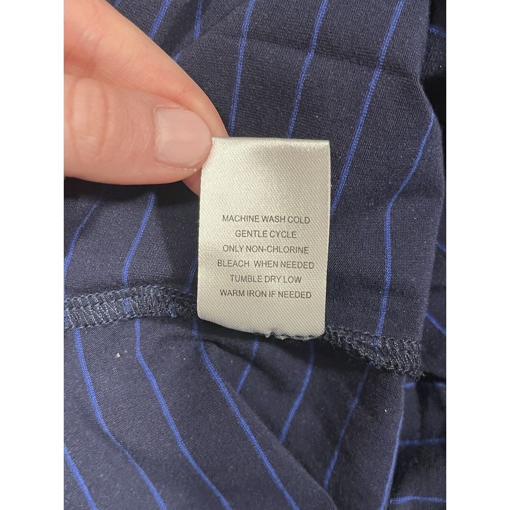 Les Serein Long Sleeve T-Shirt Blue Striped Large L Life is Beautiful Stitching - Picture 7 of 10